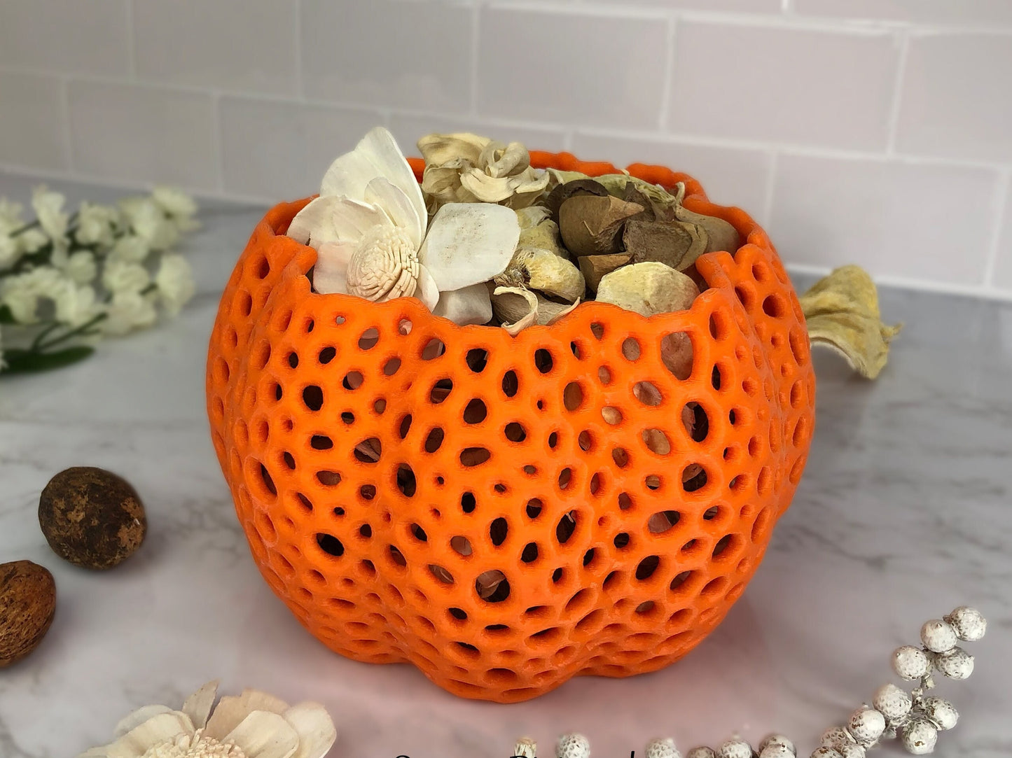 Mesh Pumpkin Orchid Pot