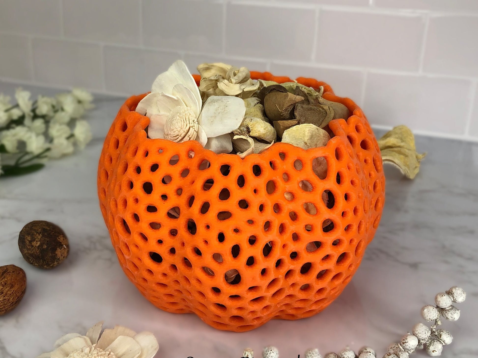 Mesh Pumpkin Orchid Pot