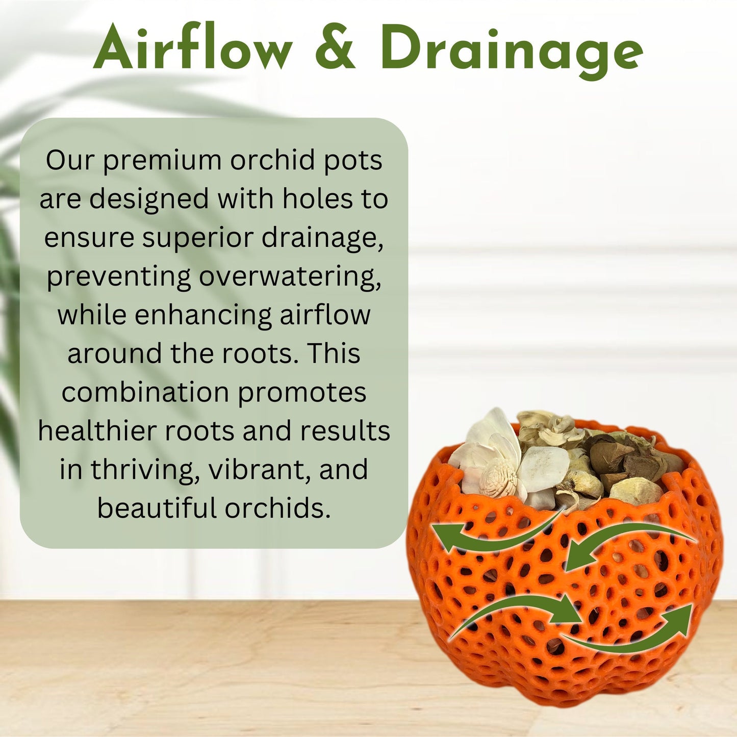 Mesh Pumpkin Orchid Pot