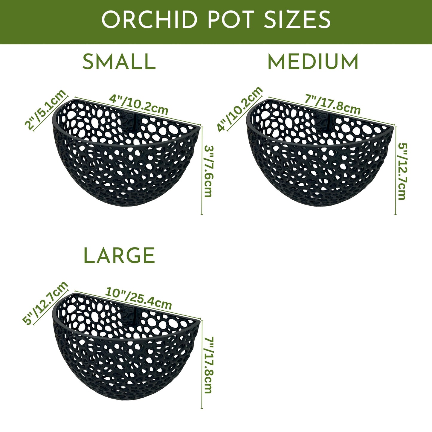 Mesh Wall Cone Orchid Pot