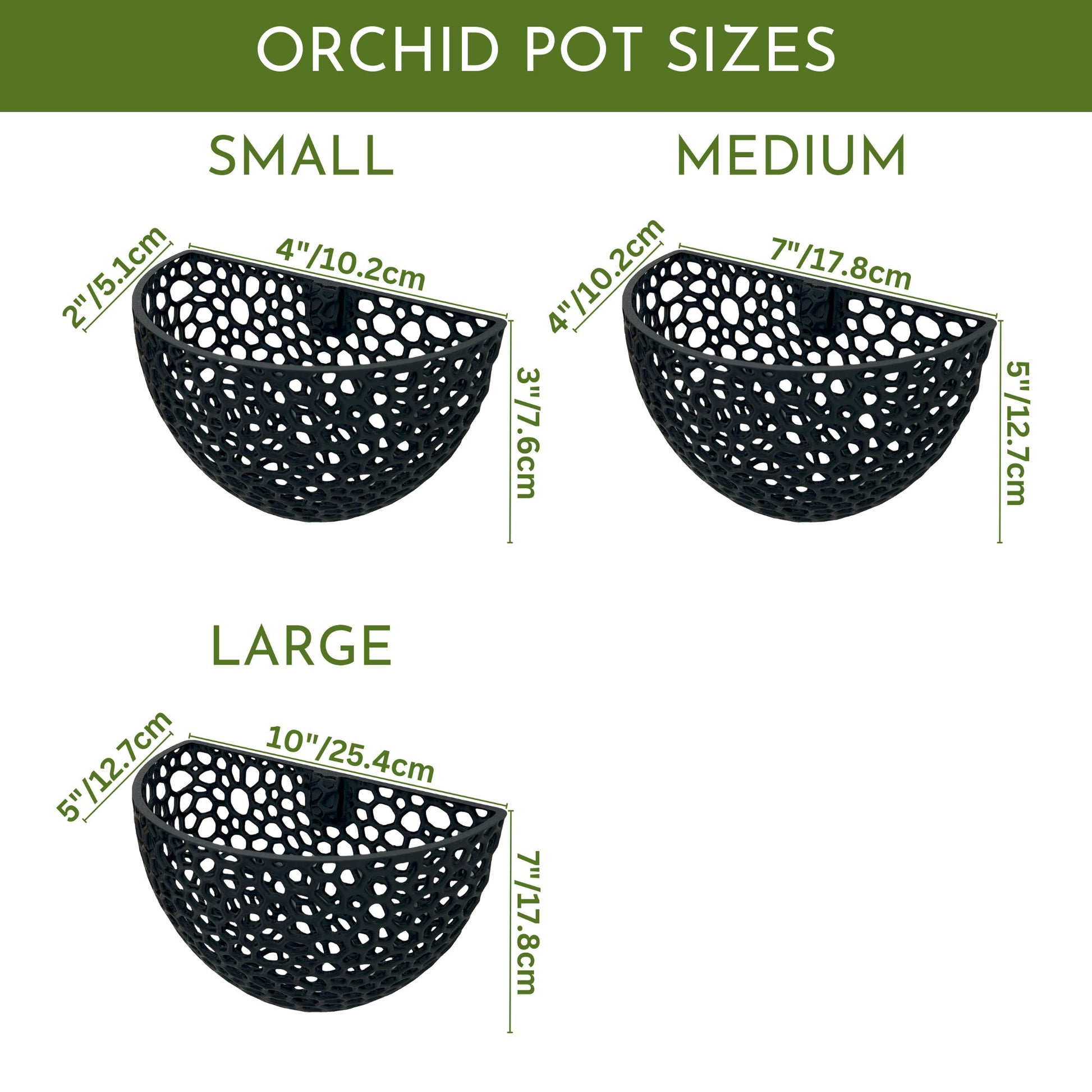 Mesh Wall Cone Orchid Pot