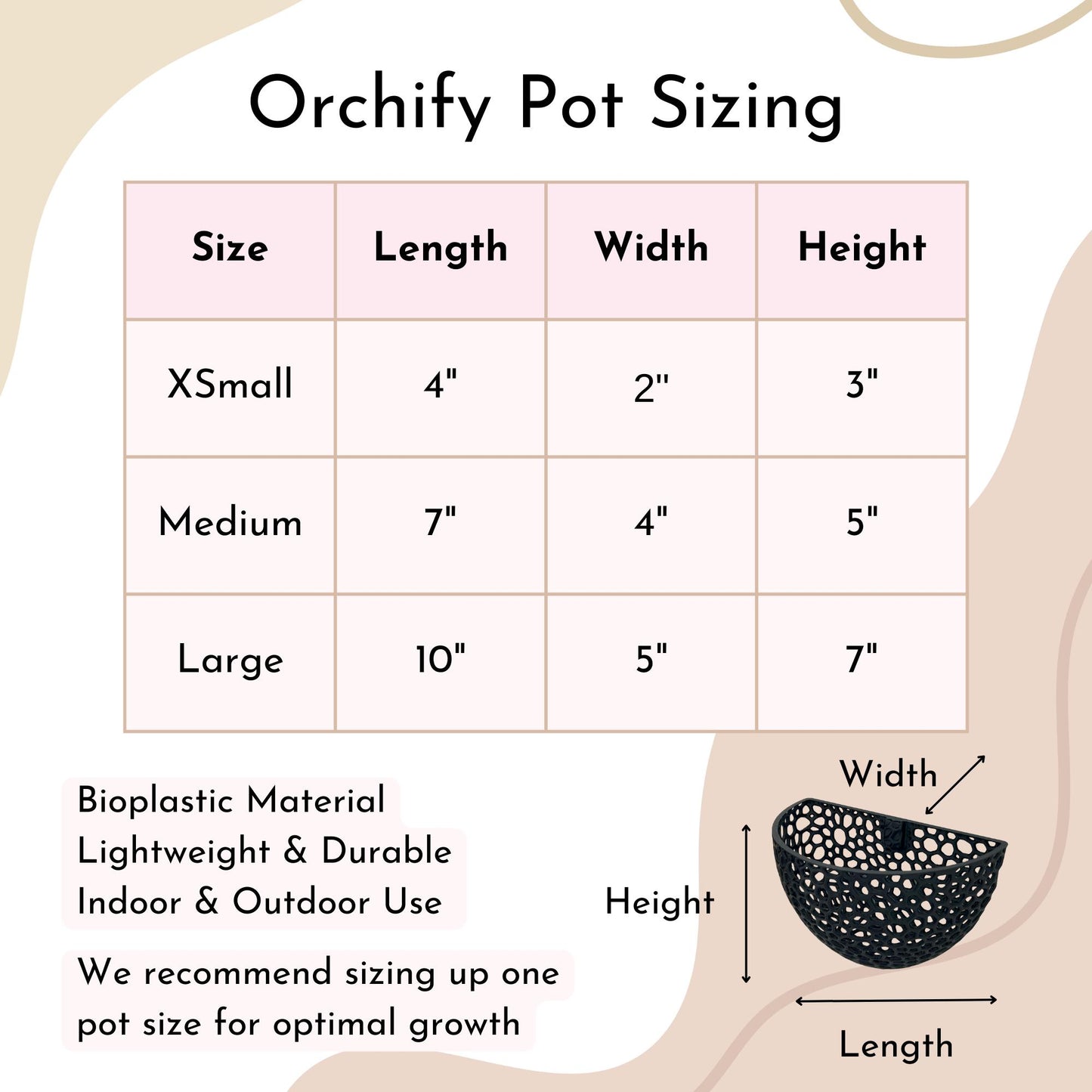 Mesh Wall Cone Orchid Pot