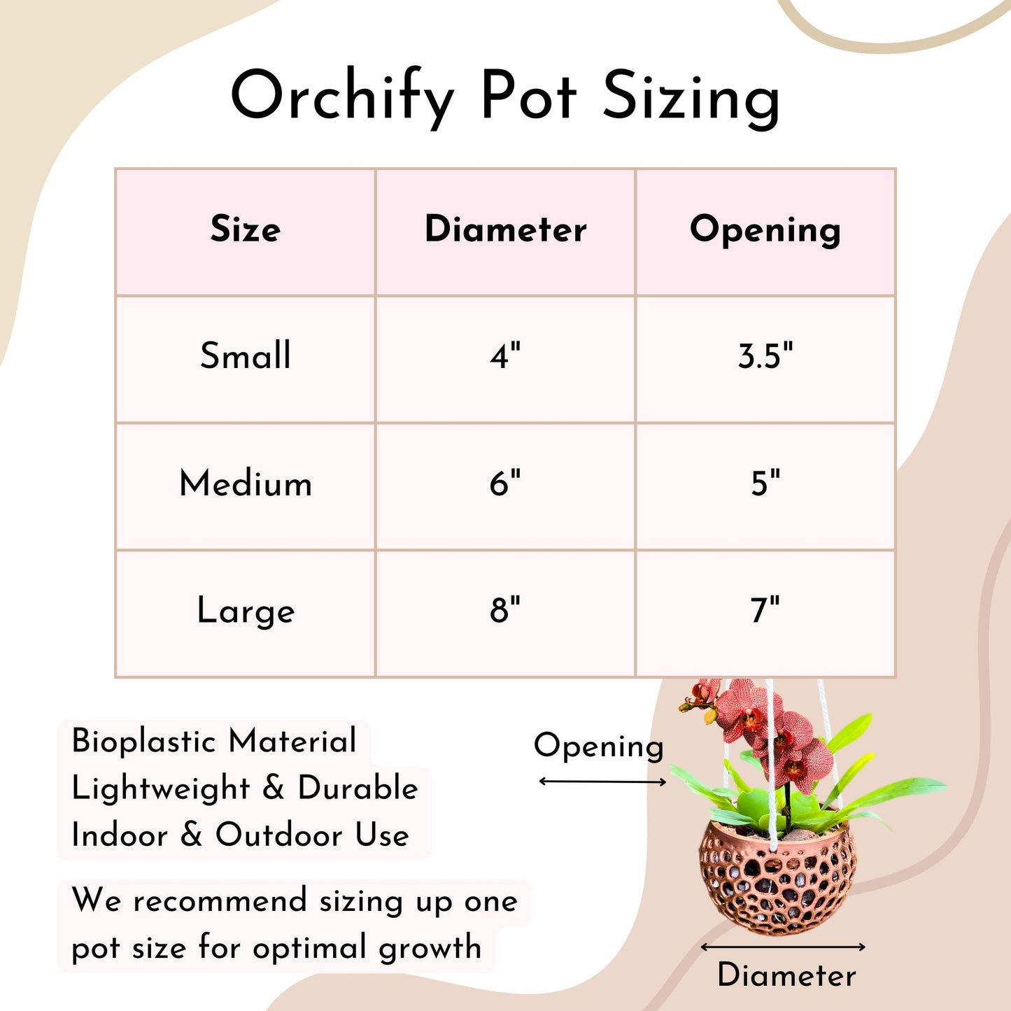 Hanging Kokedama Orchid Pot