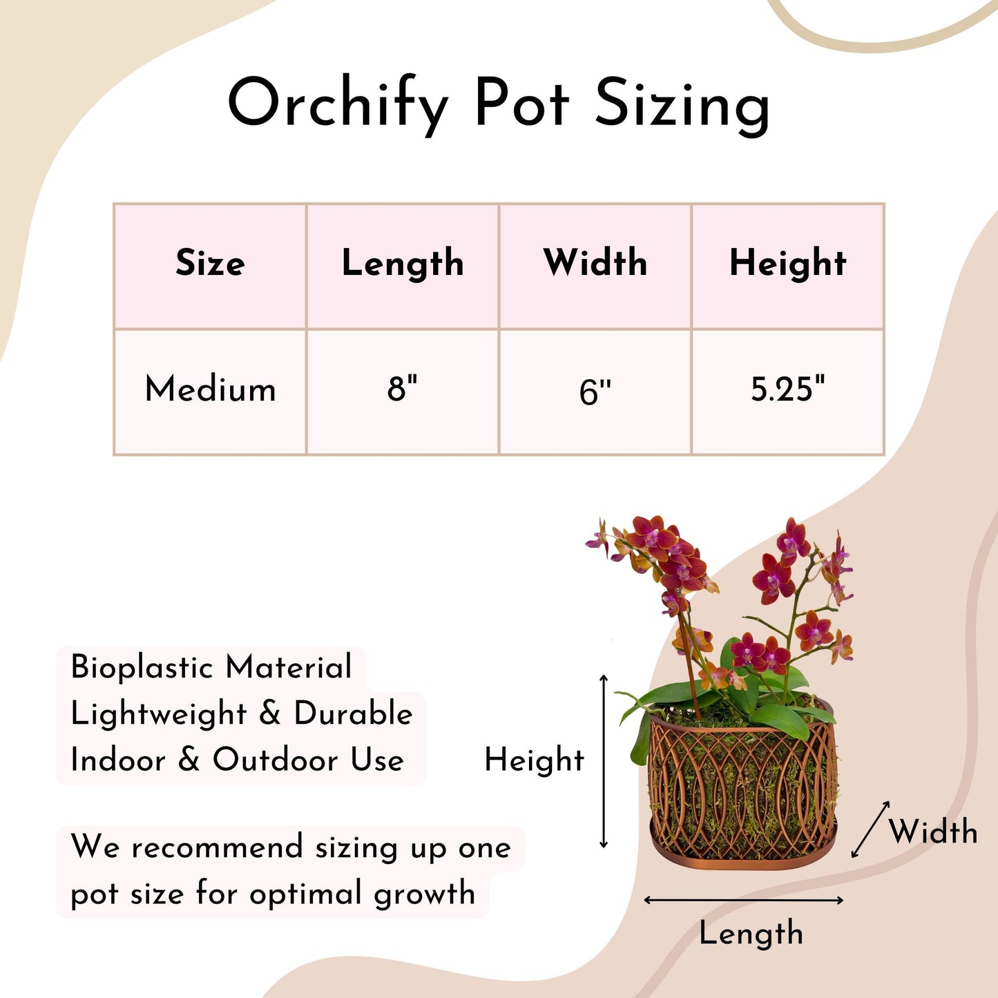 Arc Orchid Pot