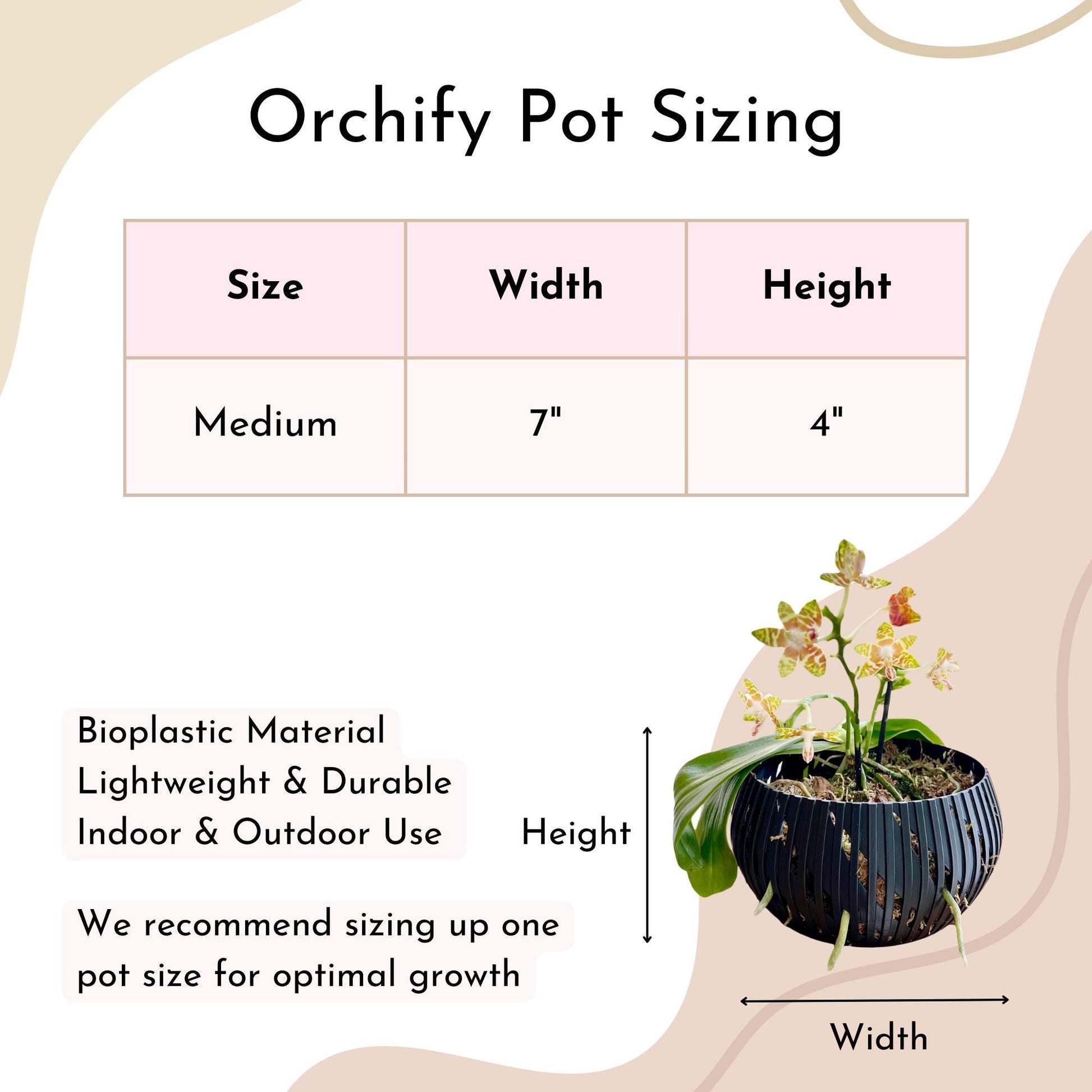 Orchid Geometric Lines Bowl, Multi Orchid Pot Planter, Modern Stylish Minimalist Orchid Pot, Orchid Pot with Drainage, Orchid Centerpiece