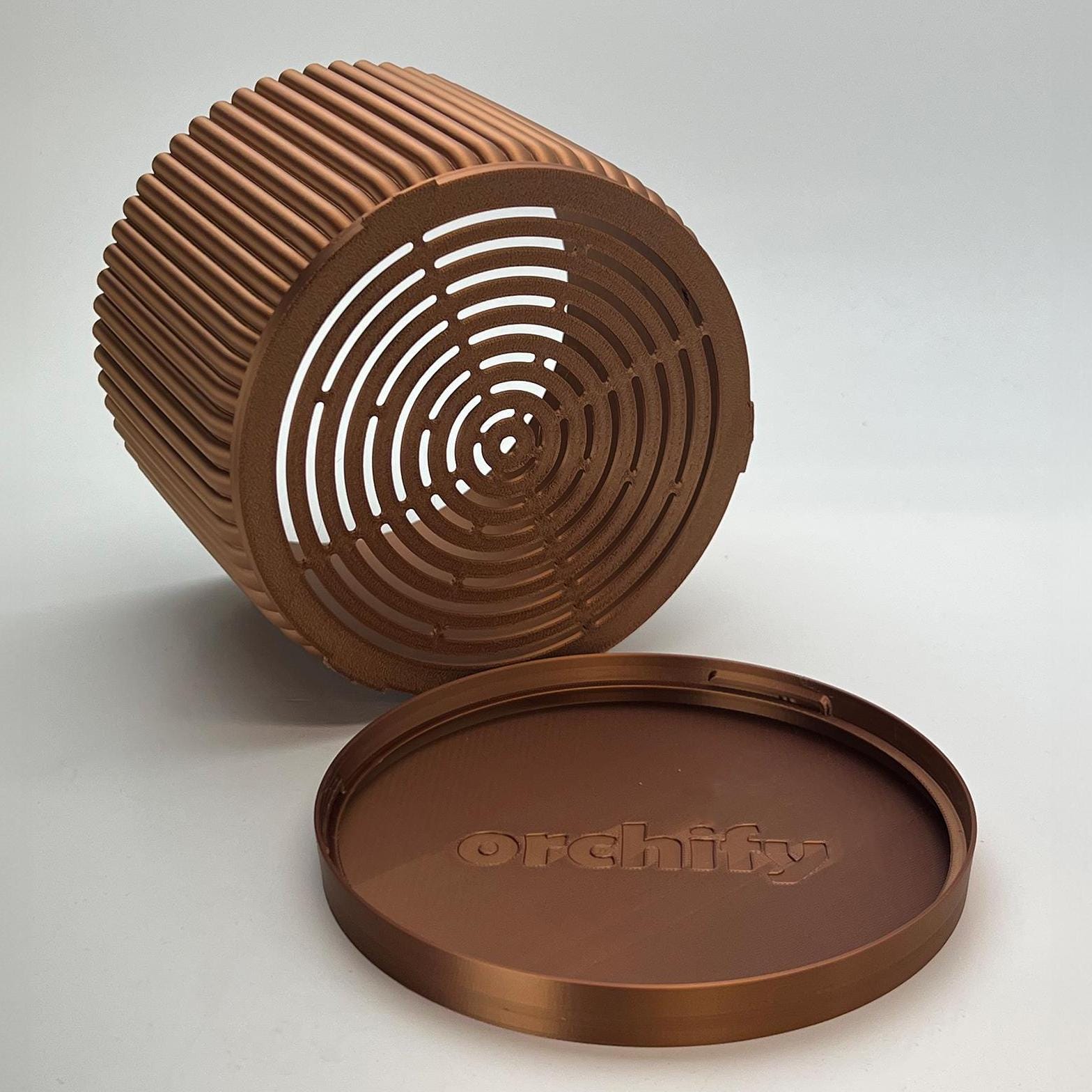 Modern Plant Pot with Drainage & Removable Saucer, Eco-Friendly PLA for Houseplants, Succulents, Herbs, 3D-Printed, Small to XL Sizes