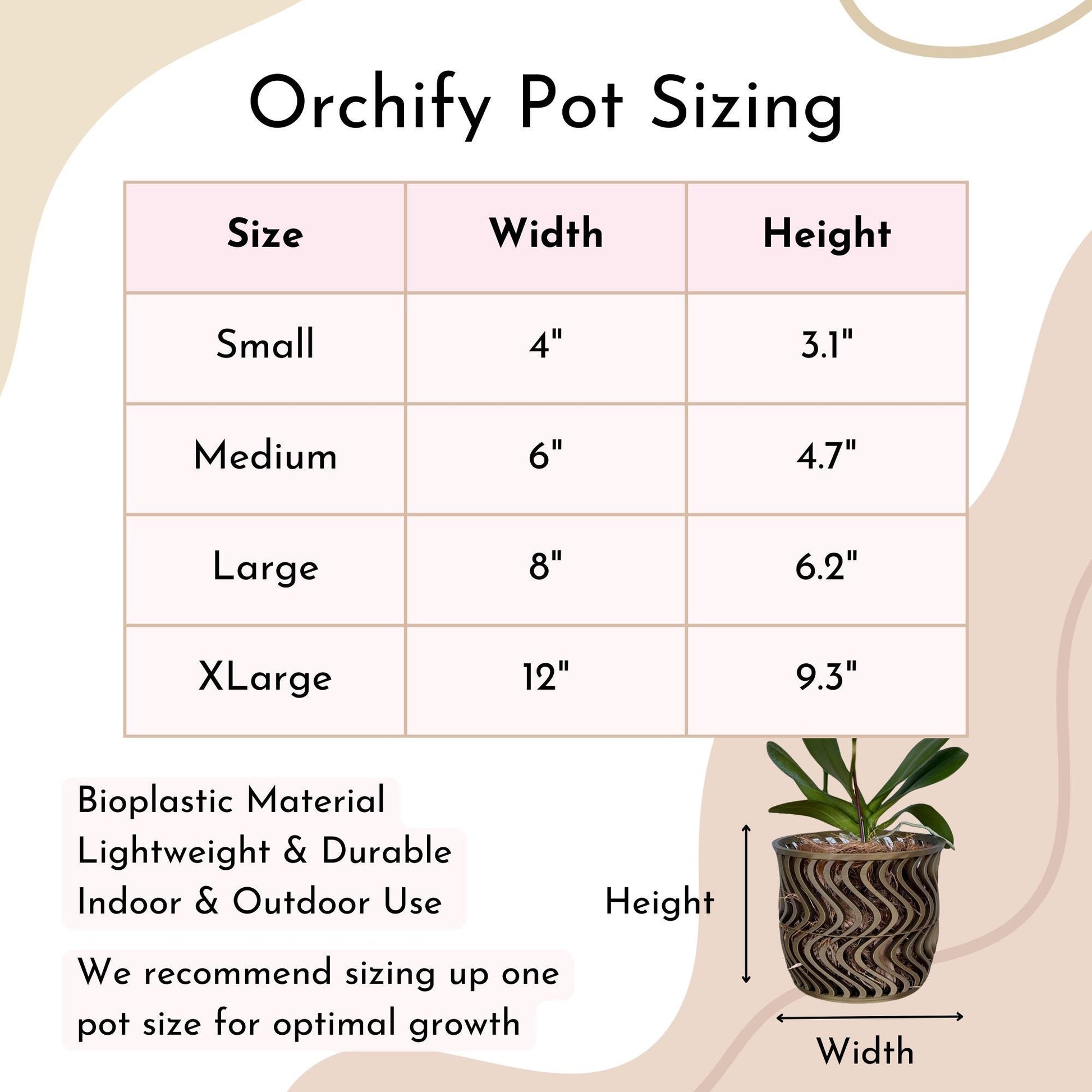 Wide Groovy Orchid Pot