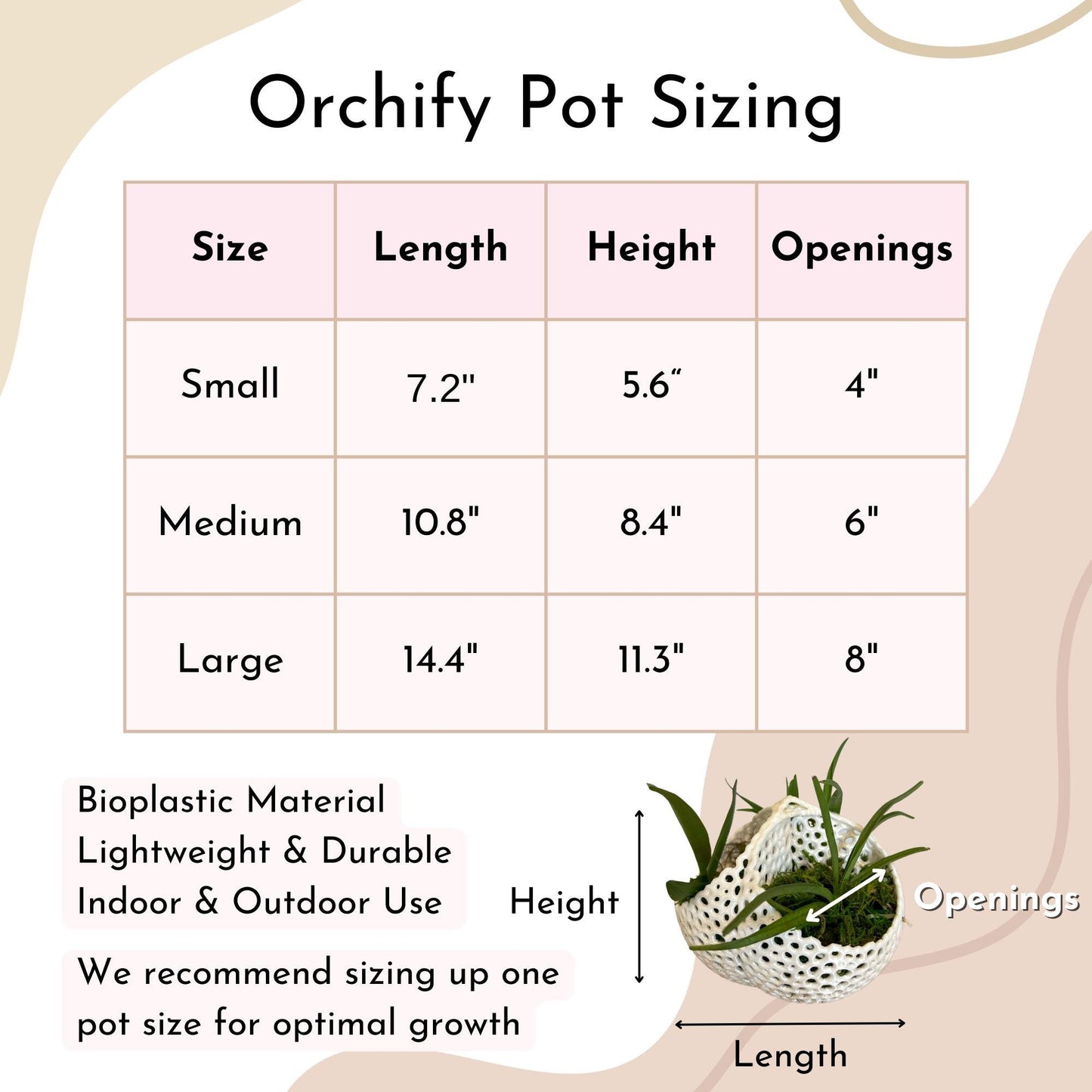 Mesh Triple Orchid Pot