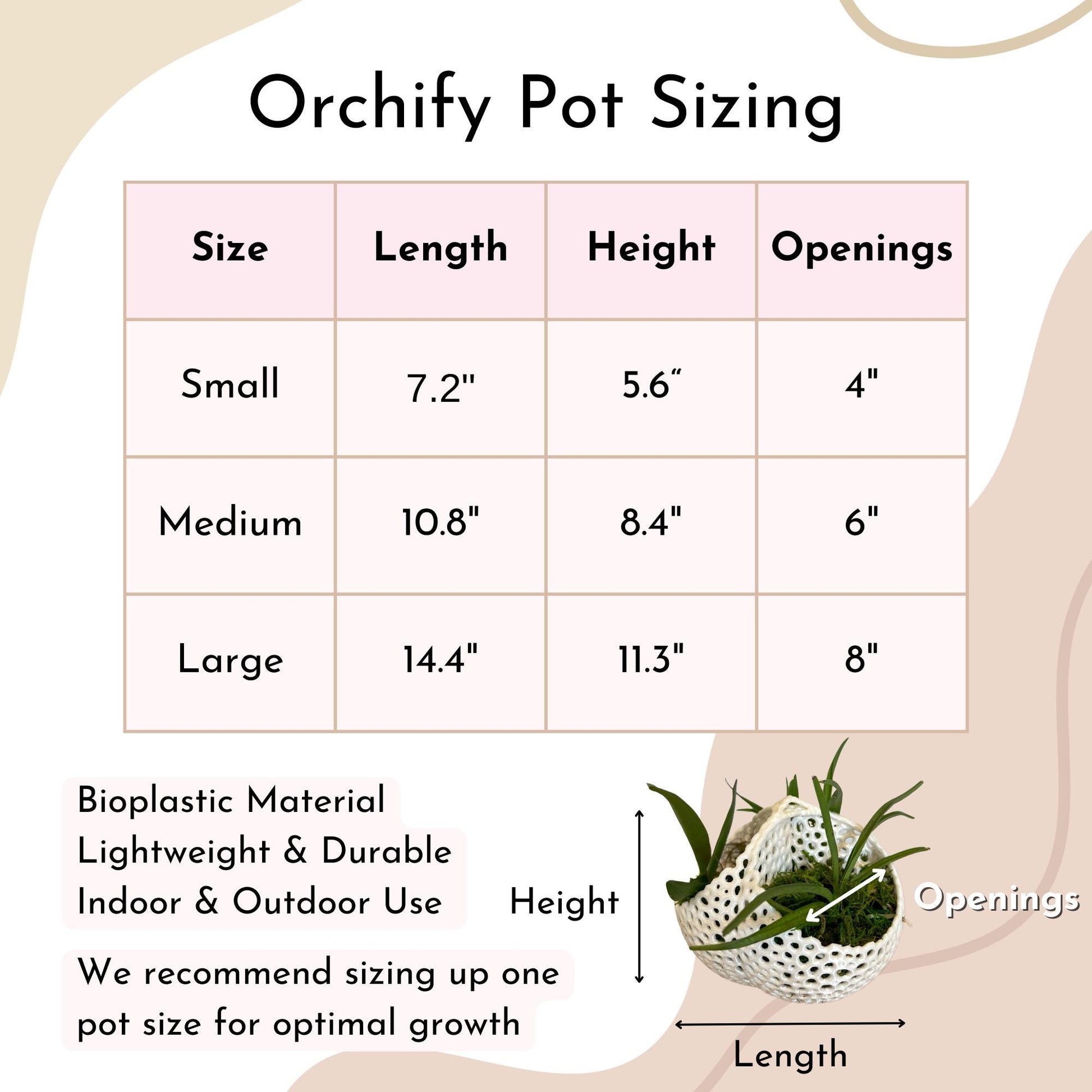 Mesh Triple Orchid Pot