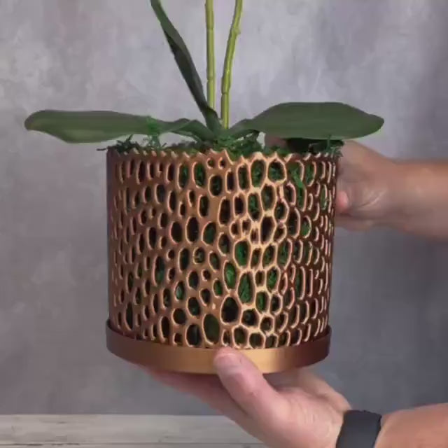 Stylish Orchid Planter with Drainage Holes - Perfect for Indoor & Outdoor Use